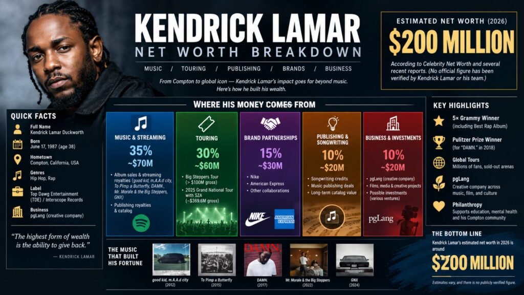 Kendrick Lamar Net Worth: Earnings, Career & Wealth Kendrick Lamar Net Worth
