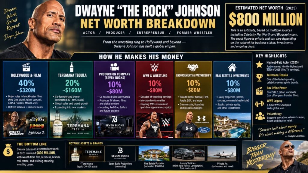 Dwayne Johnson Net Worth 2025: How The Rock Built His Fortune Dwayne Johnson Net Worth 2025